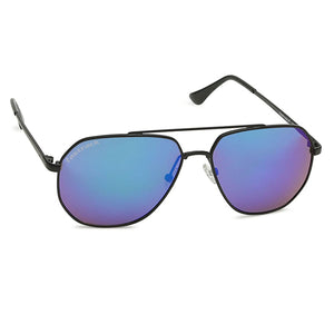 Fastrack M186BU1 Aviator Sunglasses Size - 58 Black / Blue
