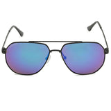 Fastrack M186BU1 Aviator Sunglasses Size - 58 Black / Blue