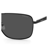 Polaroid PLD-2119GS-807-M9-61 Rectangle Sunglasses Size - 61 Black / Black