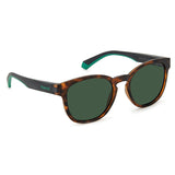 Polaroid PLD-2129S-2M6-UC-52 Round Sunglasses Size - 52 Brown / Green