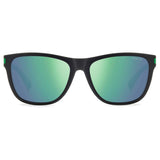 Polaroid PLD-2138S-3OL-5Z-56 Wayfarer Sunglasses Size - 56 Black / Green