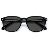 Polaroid PLD-4117GSX-807-M9-55 Rectangle Sunglasses Size - 55 Black/ Black