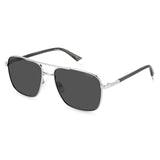 Polaroid PLD-4128SX-010-M9-58 Square Sunglasses Silver / Black Size - 58