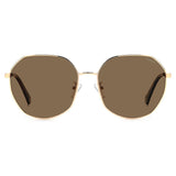 Polaroid PLD-4140GSX-DDB-SP-59 Rectangle Sunglasses Size - 59 Golden / Brown