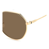 Polaroid PLD-4140GSX-DDB-SP-59 Rectangle Sunglasses Size - 59 Golden / Brown