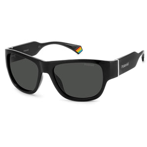 Polaroid PLD-6197S-807-M9-55 Square Sunglasses Size - 55 Black/ Black