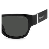 Polaroid PLD-6197S-807-M9-55 Square Sunglasses Size - 55 Black/ Black