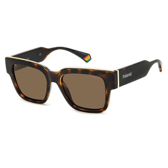 Polaroid PLD-6198SX-086-SP-52 Square Sunglasses Size - 52 Brown/ Brown