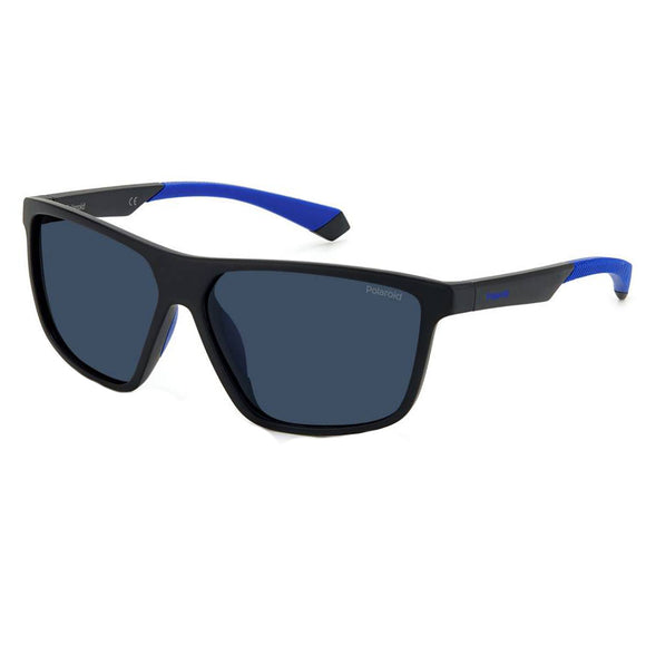 Polaroid PLD-7044S-0VK-C3-60 Rectangle Sunglasses Size - 60 Black/Blue