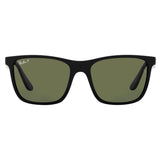 Ray-Ban RB-4349I-601-9A-56 Rectangle Sunglasses Size - 56 Black / Green Polarized