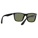 Ray-Ban RB-4349I-601-9A-56 Rectangle Sunglasses Size - 56 Black / Green Polarized