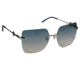 Tommy Hilfiger TH-2641-C1-58 Butterfly Sunglasses Size - 59 Silver/ Blue